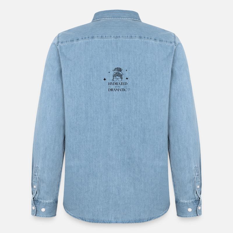Hydrated but still dramatic - Männer Jeanshemd Organic von Stanley/Stella - verwaschenes Hellblau