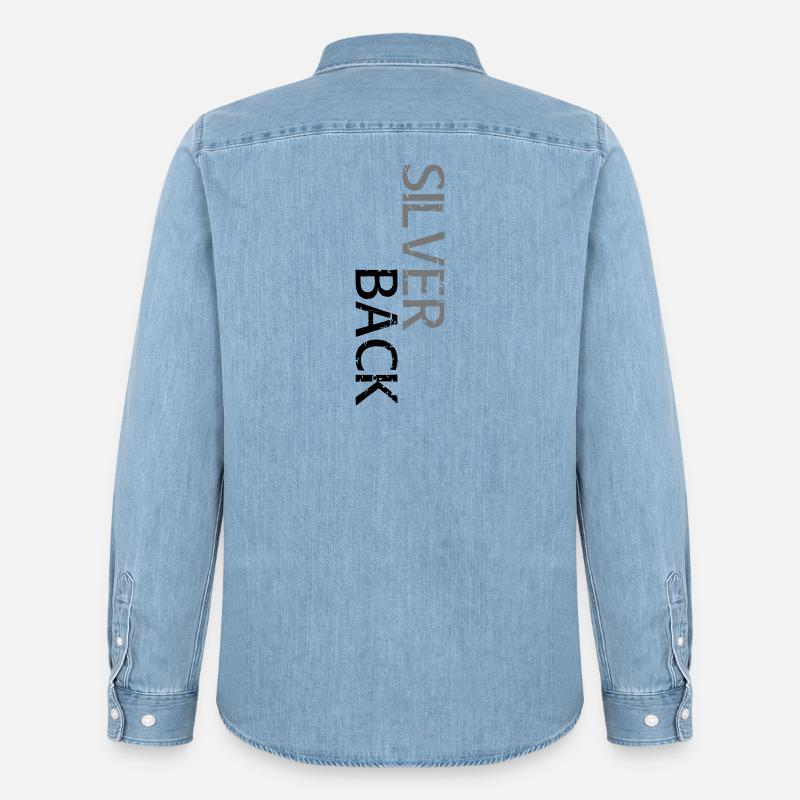 SILVERBACK (versetzt) - Männer Jeanshemd Organic von Stanley/Stella - verwaschenes Hellblau