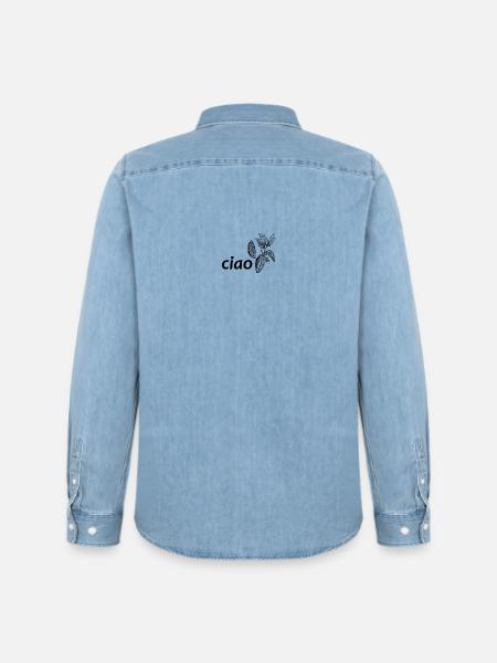 ciao kakao - Männer Jeanshemd Organic von Stanley/Stella - verwaschenes Hellblau