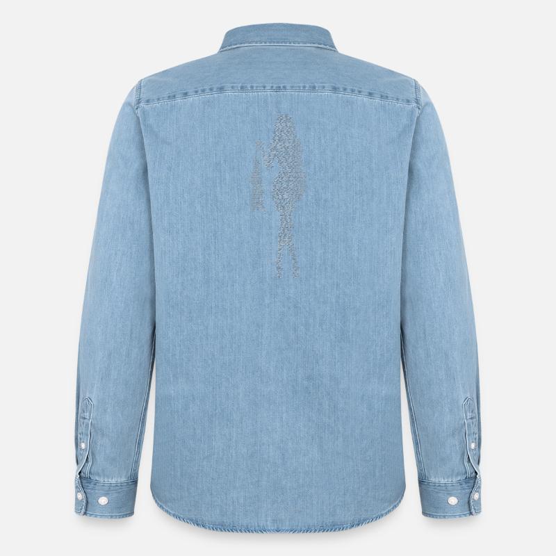 Silhouette - Camicia in denim uomo bio di Stanley/Stella - azzurro chiaro slavato