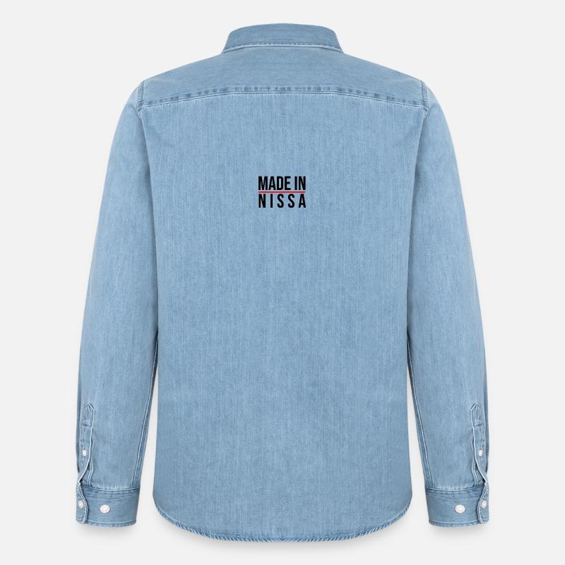 Prodotto in Nissa - Camicia in denim uomo bio di Stanley/Stella - azzurro chiaro slavato
