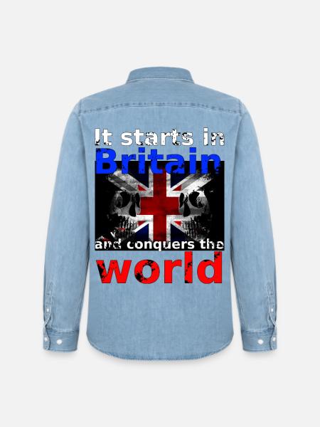 Britain - Men’s Organic Denim Shirt by Stanley/Stella - light wash