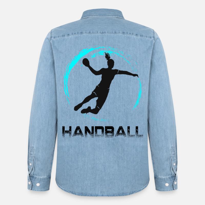 Handball - Men’s Organic Denim Shirt by Stanley/Stella - light wash