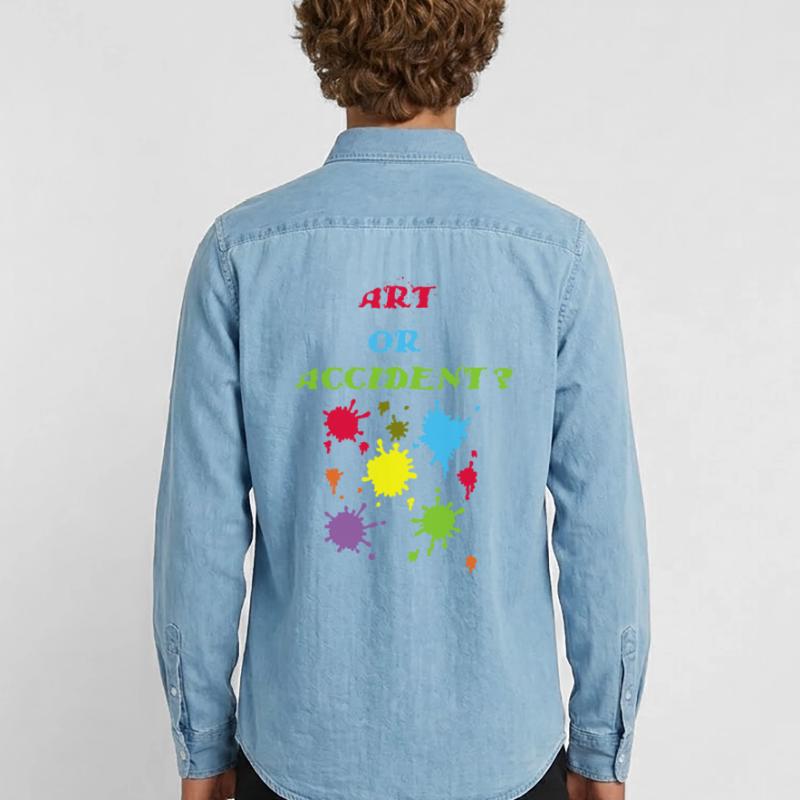 Kunst oder Unfall? Männer Jeanshemd Organic von Stanley/Stella