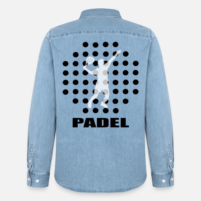 Padel - Männer Jeanshemd Organic von Stanley/Stella - verwaschenes Hellblau