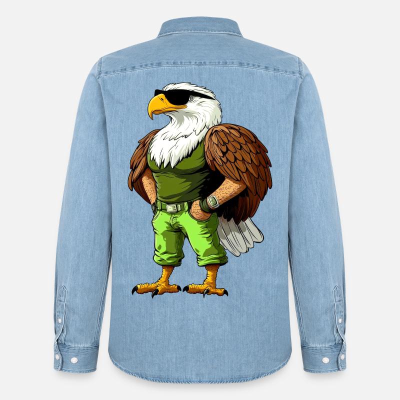 Aquila Cool - Camicia in denim uomo bio di Stanley/Stella - azzurro chiaro slavato