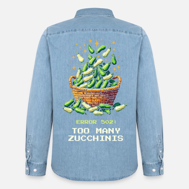 Zu viele Zucchini | Ernte & Einmachen - Männer Jeanshemd Organic von Stanley/Stella - verwaschenes Hellblau
