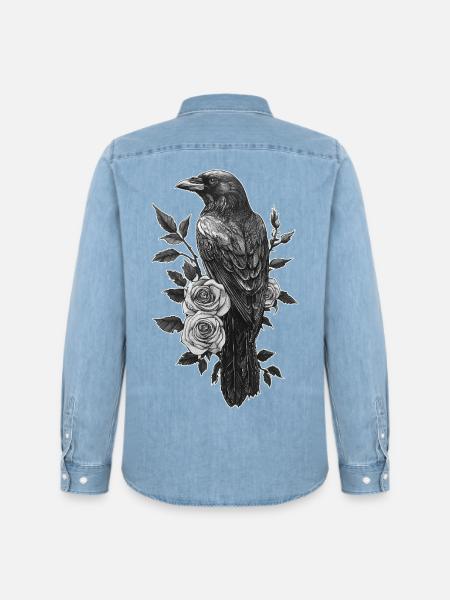 Raven - Men’s Organic Denim Shirt by Stanley/Stella - light wash