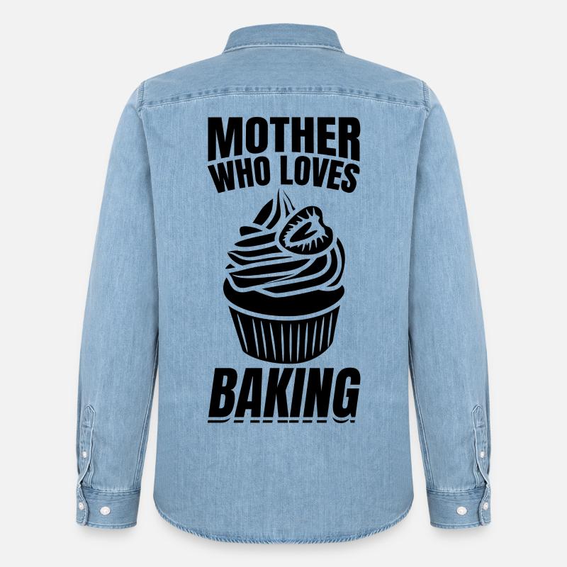 Bäckerin Mutter - Männer Jeanshemd Organic von Stanley/Stella - verwaschenes Hellblau