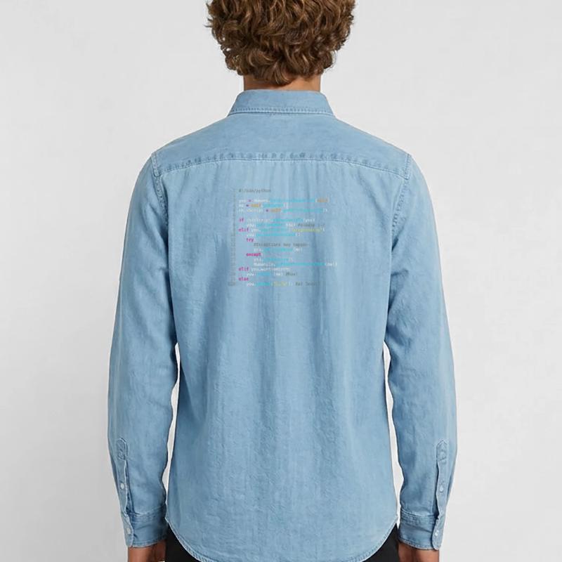 Sei mit Programmierern befreundet (in Python) Männer Jeanshemd Organic von Stanley/Stella