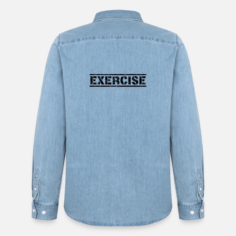 Exercise - Männer Jeanshemd Organic von Stanley/Stella - verwaschenes Hellblau