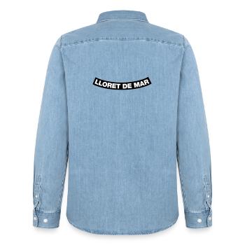 Lloret de mar Chapter Element (JGA MC-Design) - Men’s Organic Denim Shirt by Stanley/Stella - light wash - Back - AI Model Male 185 light (185cm)