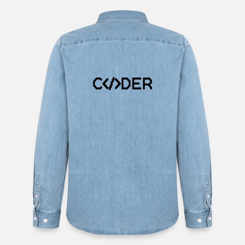Coder - Männer Jeanshemd Organic von Stanley/Stella - verwaschenes Hellblau