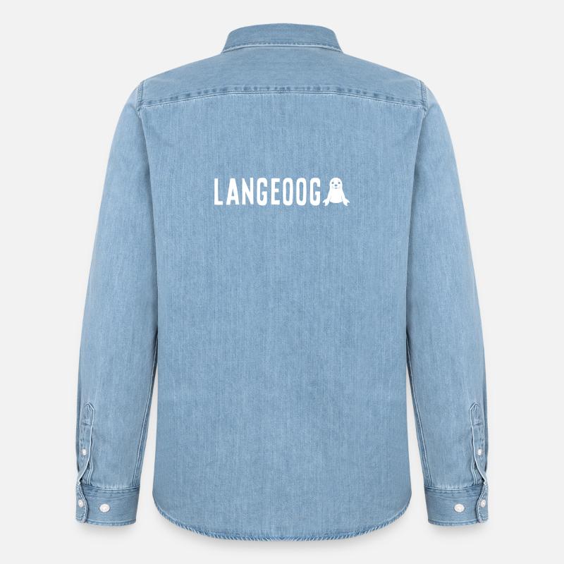 Robbe Langeoog - Männer Jeanshemd Organic von Stanley/Stella - verwaschenes Hellblau