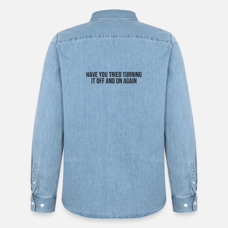 IT tech support - Männer Jeanshemd Organic von Stanley/Stella - verwaschenes Hellblau