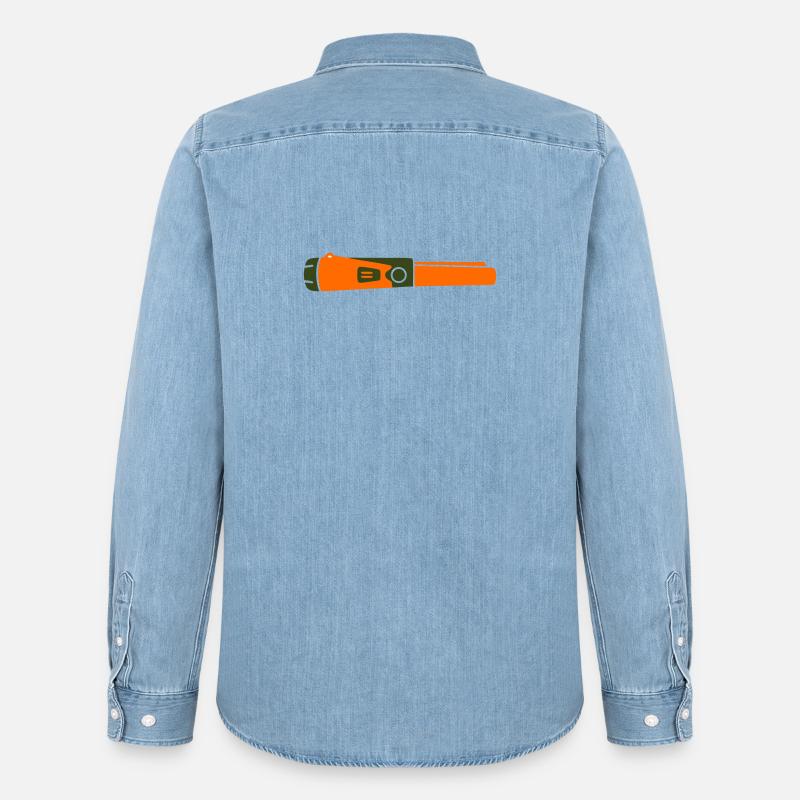 Pinpointer Sonde Sondengänger - Männer Jeanshemd Organic von Stanley/Stella - verwaschenes Hellblau