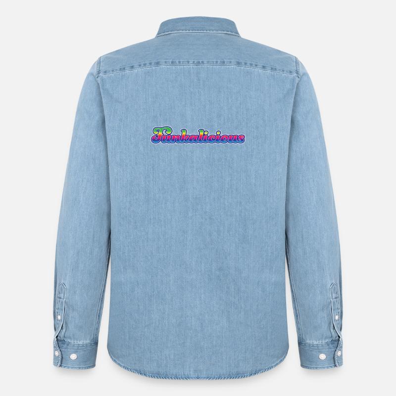 Funkalicious - Männer Jeanshemd Organic von Stanley/Stella - verwaschenes Hellblau