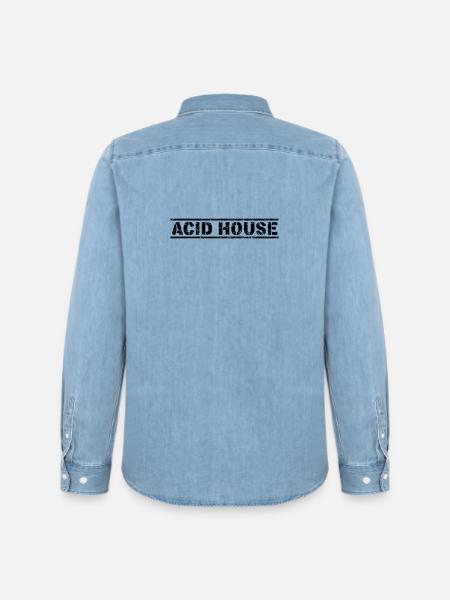 Acid House - Men’s Organic Denim Shirt by Stanley/Stella - light wash