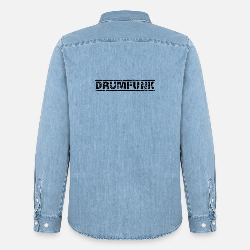 Drumfunk - Männer Jeanshemd Organic von Stanley/Stella - verwaschenes Hellblau