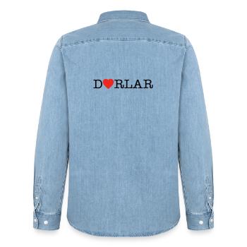 Dorlar - Chemise en denim homme bio Stanley/Stella - bleu clair délavé - Dos - AI Model Male 185 light (185cm)