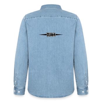 Équipe - Chemise en denim homme bio Stanley/Stella - bleu clair délavé - Dos - AI Model Male 185 light (185cm)