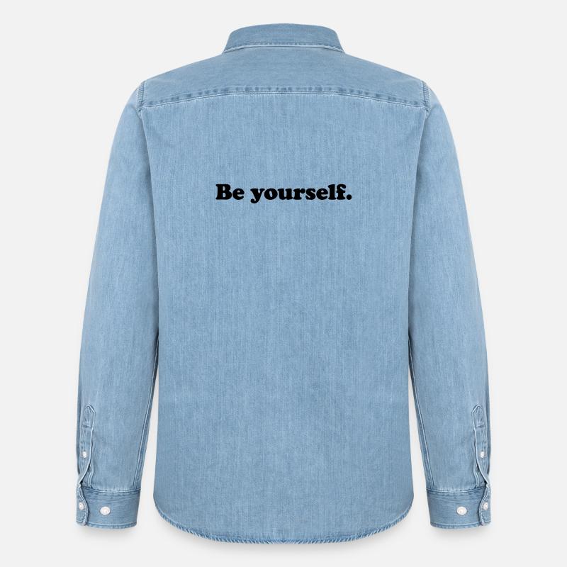 be yourself - Männer Jeanshemd Organic von Stanley/Stella - verwaschenes Hellblau