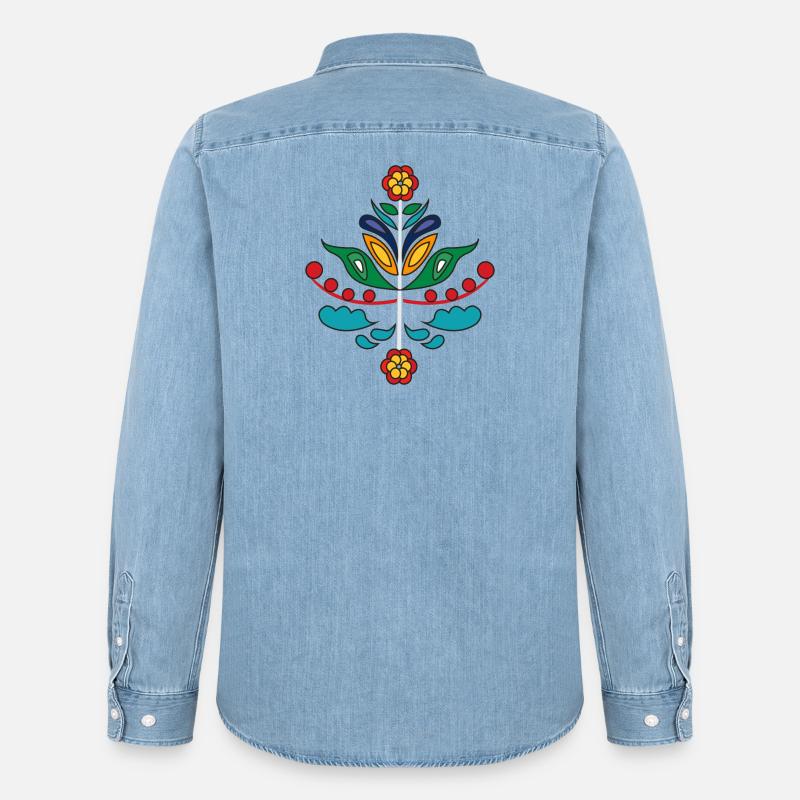 Kurbits in Farbe - Männer Jeanshemd Organic von Stanley/Stella - verwaschenes Hellblau