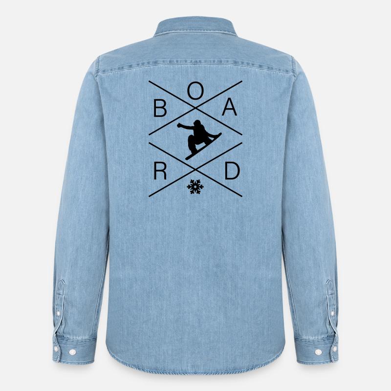BOARD - Männer Jeanshemd Organic von Stanley/Stella - verwaschenes Hellblau