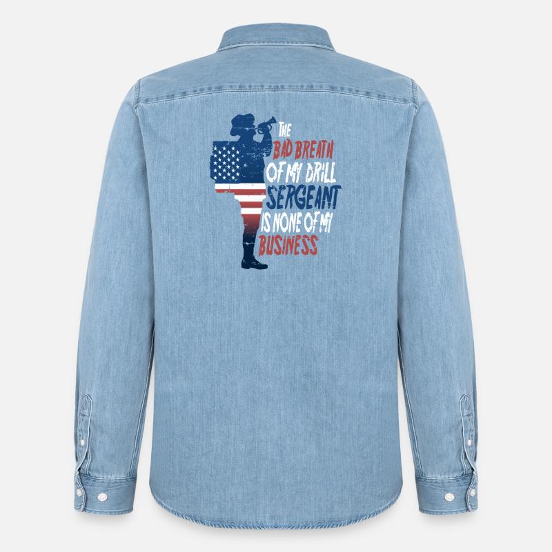 Drill Sergeant - Männer Jeanshemd Organic von Stanley/Stella - verwaschenes Hellblau