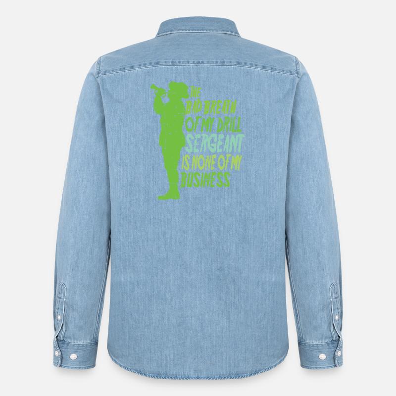 Drill Sergeant - Männer Jeanshemd Organic von Stanley/Stella - verwaschenes Hellblau