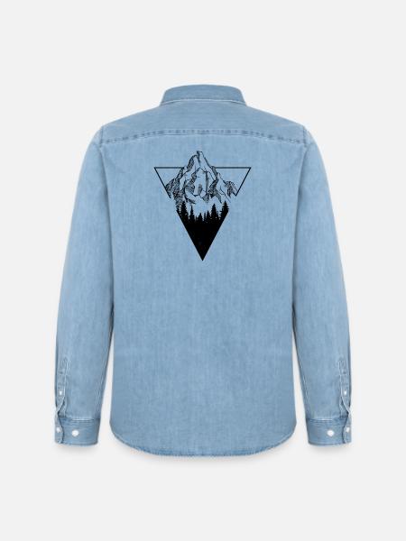Mountain - Men’s Organic Denim Shirt by Stanley/Stella - light wash