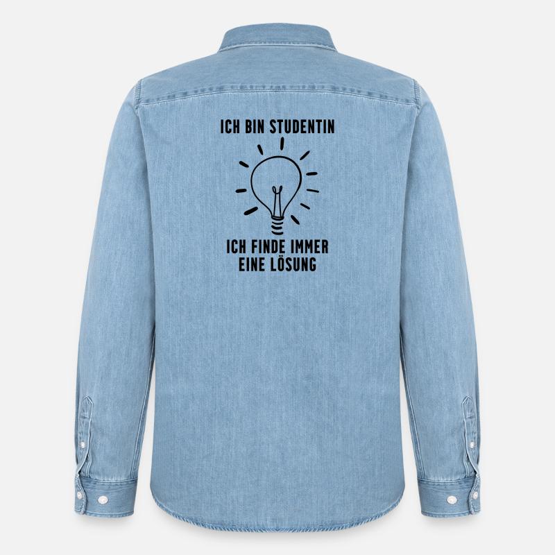 Studenin Geschenk - Männer Jeanshemd Organic von Stanley/Stella - verwaschenes Hellblau