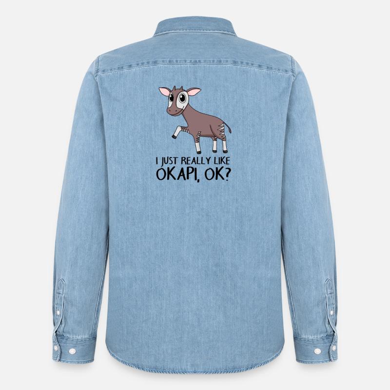 Okapi - Männer Jeanshemd Organic von Stanley/Stella - verwaschenes Hellblau