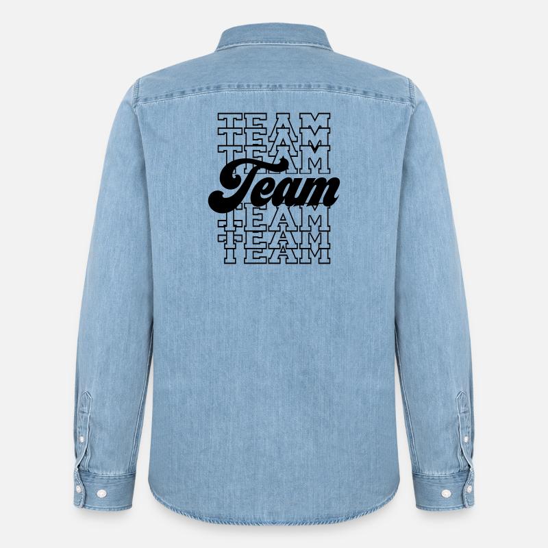 Team - Männer Jeanshemd Organic von Stanley/Stella - verwaschenes Hellblau