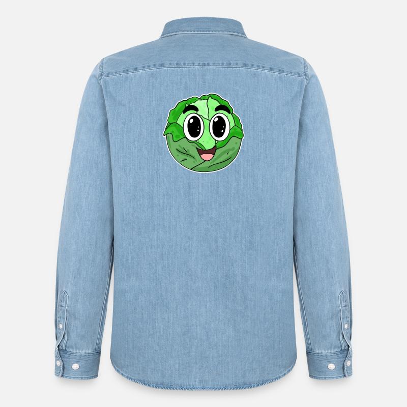 Kopfkohl Kohl - Männer Jeanshemd Organic von Stanley/Stella - verwaschenes Hellblau