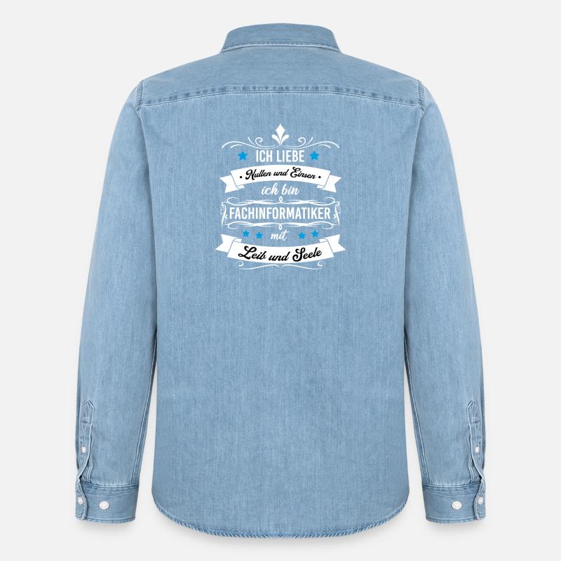 Fachinformatiker - Männer Jeanshemd Organic von Stanley/Stella - verwaschenes Hellblau