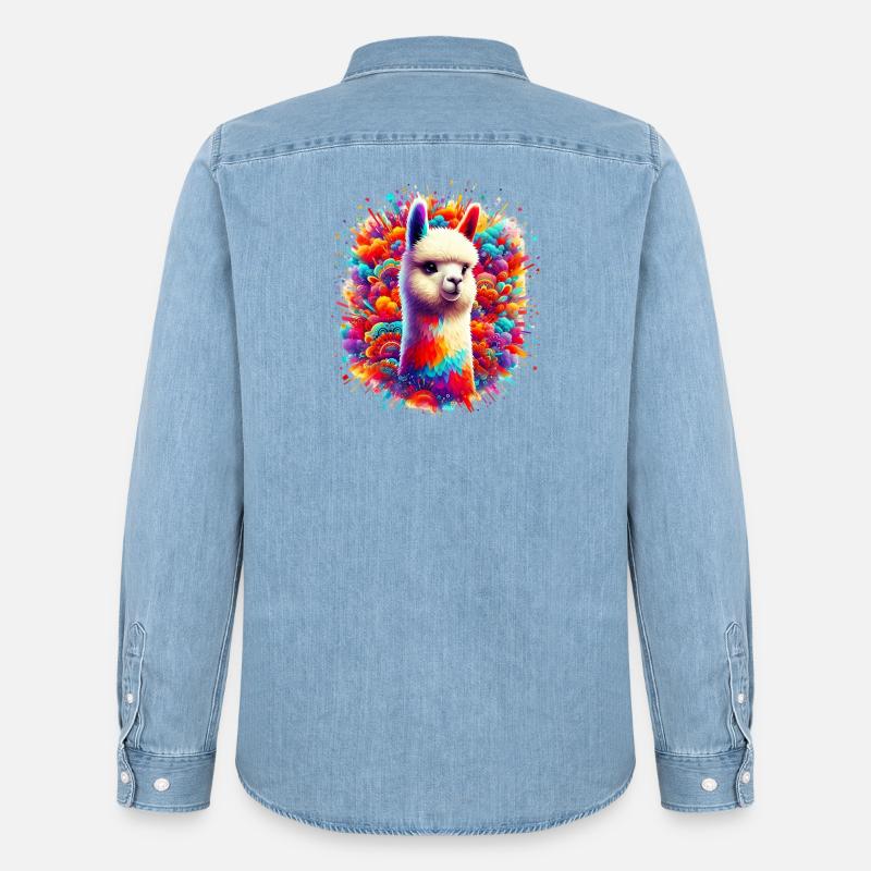 Alpaka - Männer Jeanshemd Organic von Stanley/Stella - verwaschenes Hellblau