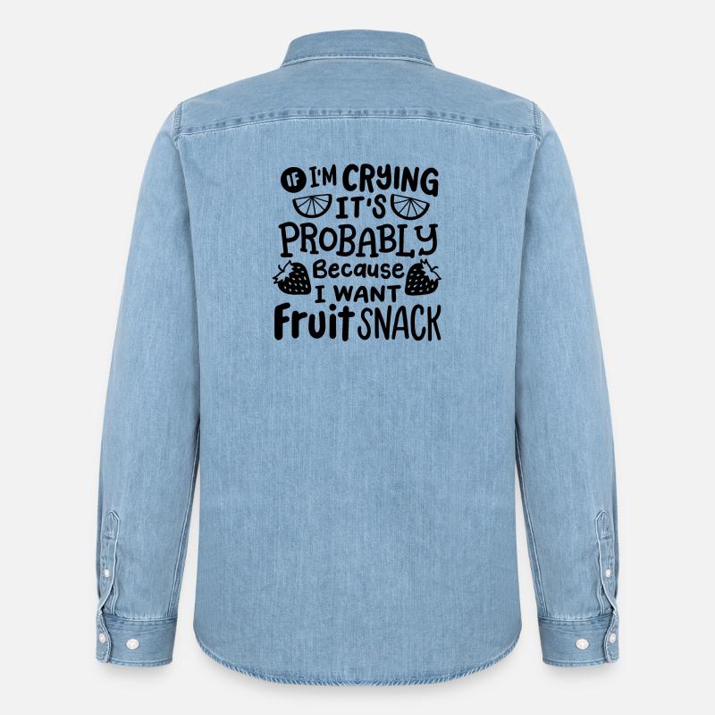 Fruchtsnacks - Männer Jeanshemd Organic von Stanley/Stella - verwaschenes Hellblau
