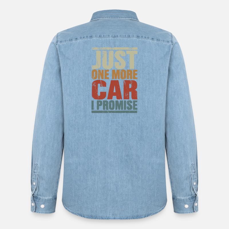 Nur noch ein Auto, versprochen - Männer Jeanshemd Organic von Stanley/Stella - verwaschenes Hellblau