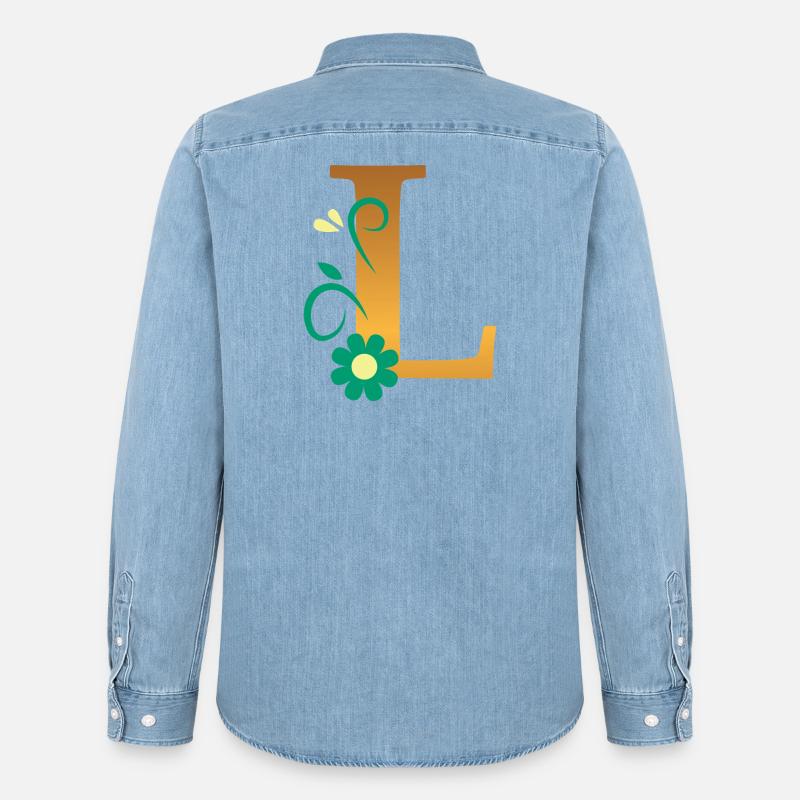 L - Männer Jeanshemd Organic von Stanley/Stella - verwaschenes Hellblau