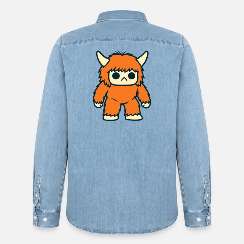 Cute Devil by toystudio 71 / FANMAN - Männer Jeanshemd Organic von Stanley/Stella - verwaschenes Hellblau