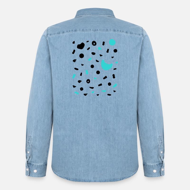 Boulder Projekt 7a Design Klettergriffe klettern - Männer Jeanshemd Organic von Stanley/Stella - verwaschenes Hellblau