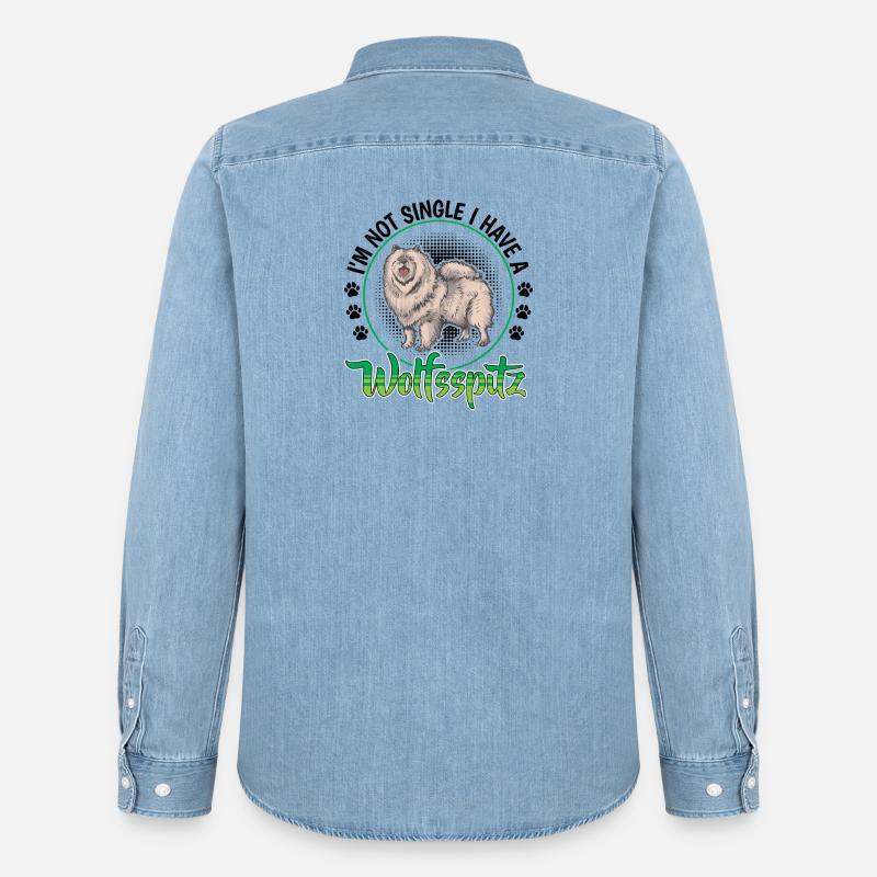Wolfsspitz nicht single Deutscher Wolfsspitz - Männer Jeanshemd Organic von Stanley/Stella - verwaschenes Hellblau
