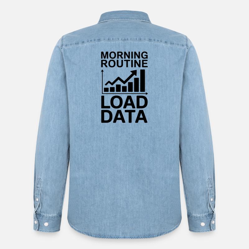 Datenanalyst Spruch Lustiges Datenanalyst Geschenk - Männer Jeanshemd Organic von Stanley/Stella - verwaschenes Hellblau