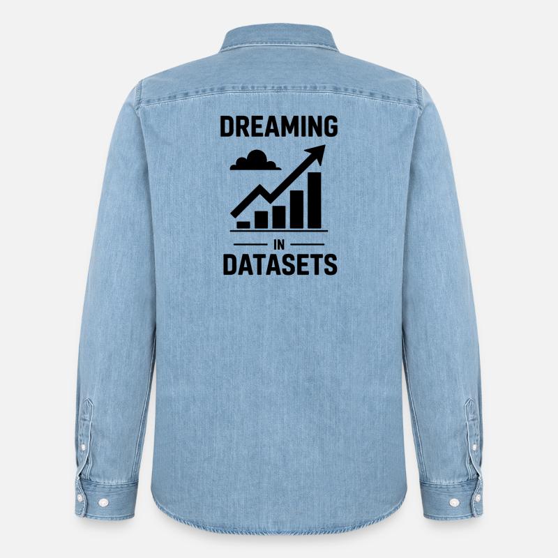 Datenanalyst Spruch Lustiges Datenanalyst Geschenk - Männer Jeanshemd Organic von Stanley/Stella - verwaschenes Hellblau