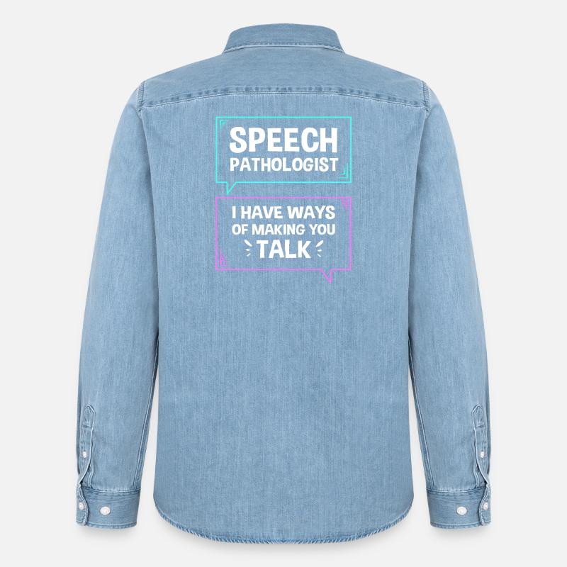 Sprachpathologe SLP Logopäde - Männer Jeanshemd Organic von Stanley/Stella - verwaschenes Hellblau