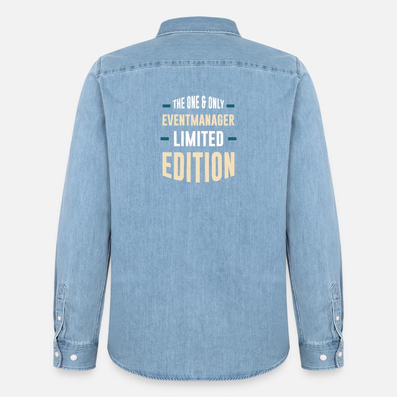 Eventmanager Limitierte Edition - Männer Jeanshemd Organic von Stanley/Stella - verwaschenes Hellblau