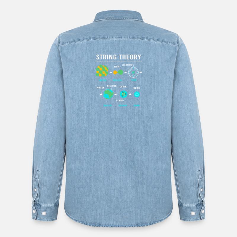 Quantenphysik Quanten Physik Quantensprung - Männer Jeanshemd Organic von Stanley/Stella - verwaschenes Hellblau