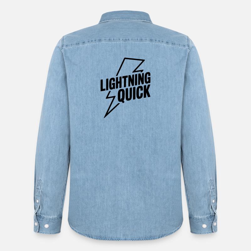 Blitzschnell - Männer Jeanshemd Organic von Stanley/Stella - verwaschenes Hellblau