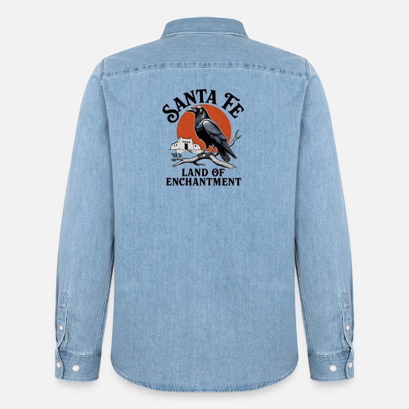 Terra dell'Incanto di Santa Fe - Camicia in denim uomo bio di Stanley/Stella - azzurro chiaro slavato